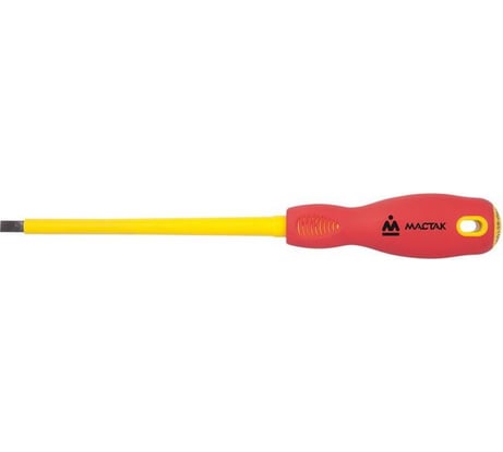 Шлицевая диэлектрическая отвертка МАСТАК Slotted 4.0х100 мм 040-40100EH