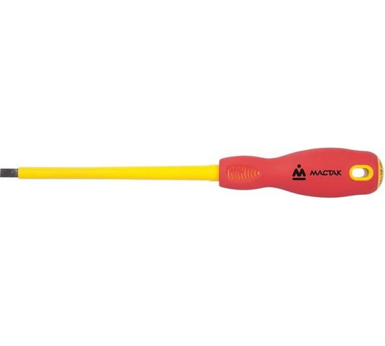 Шлицевая диэлектрическая отвертка МАСТАК Slotted 4.0х100 мм 040-40100EH