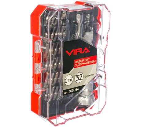Набор бит с держателем (32 предмета) VIRA 305064