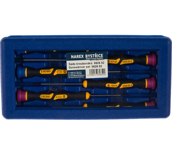 Набор часовых отверток РZ+ШЛИЦ, 6шт NAREX Micro Line Profi 862652