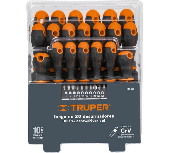 Набор отверток Truper 30 предметов SET-30X 14195