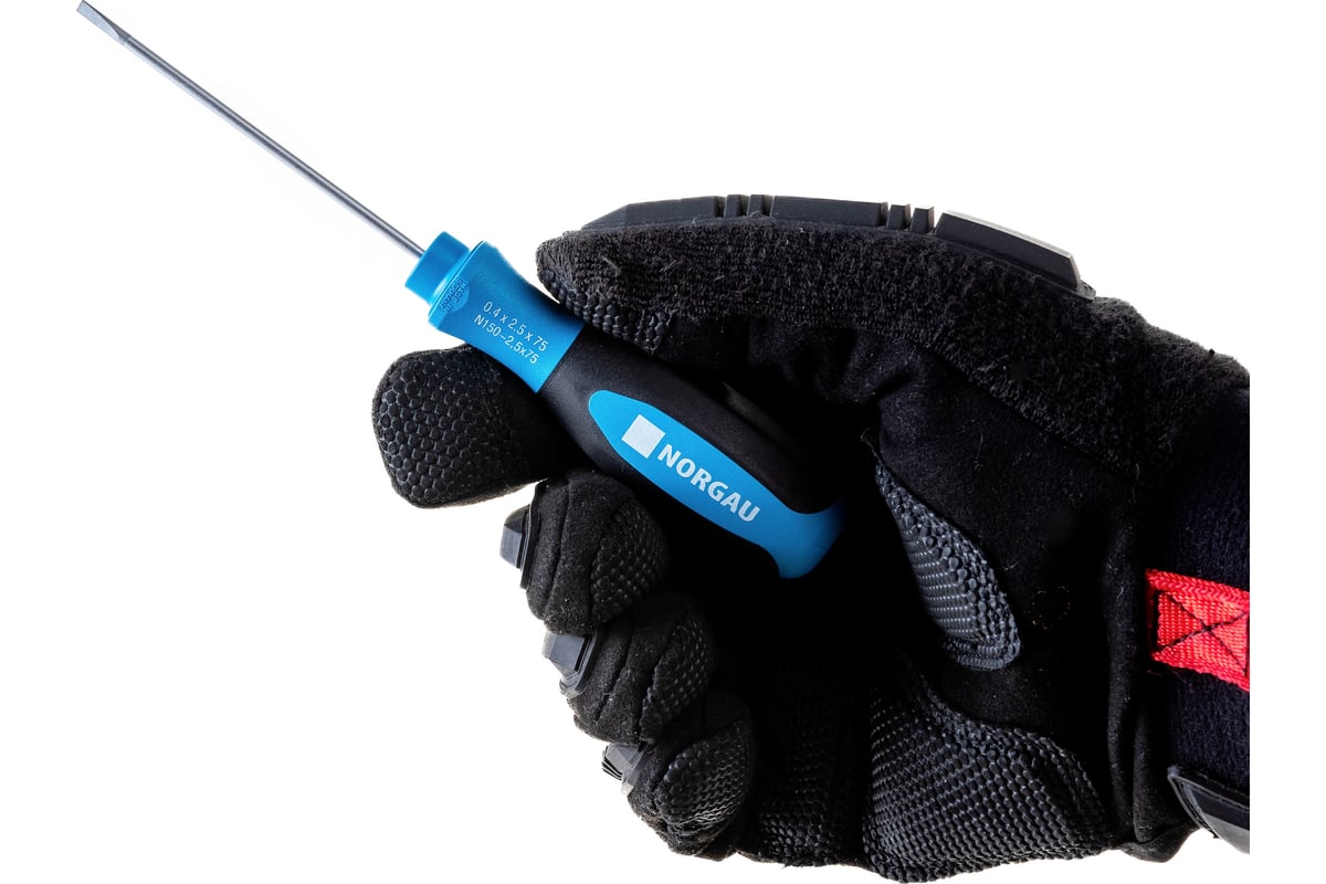 Шлицевая отвертка NORGAU SL2,5х75мм 062007025 - выгодная цена, отзывы ...