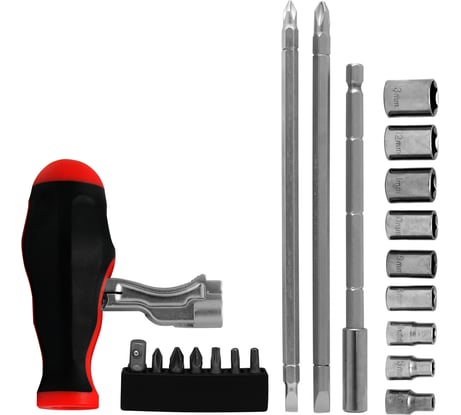 Набор головок и бит с двухпозиционным держателем 19шт VIRA 305078