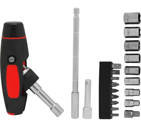 Набор головок и бит с трёхпозиционной реверсивной отверткой 20шт VIRA 305079