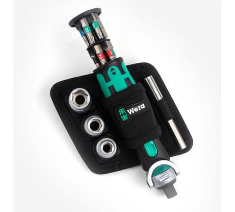 Отвертка с трещоткой и битами WERA 8009 Zyklop Pocket Set 2, 18 предметов WE-004281