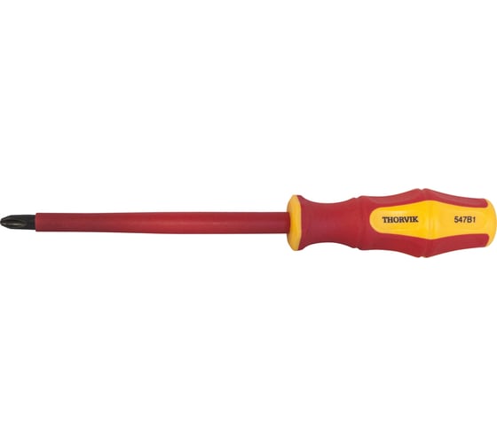 Крестовая диэлектрическая отвертка THORVIK SDPI315 PHILLIPS VDE 1000 v PH3x150 мм 52180