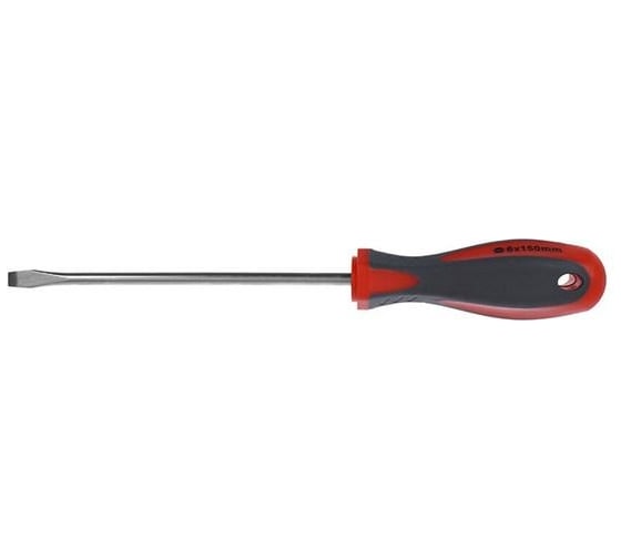 Отвертка PQTools 3101406 SL6,0x150 мм, двухкомпонентная рукоятка, намагниченный наконечник Лк-00002559 1