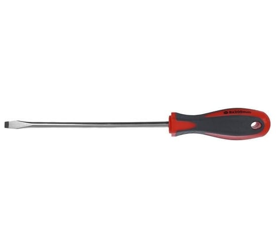 Отвертка PQTools 3101408 SL8,0x200 мм, двухкомпонентная рукоятка, намагниченный наконечник Лк-00002561