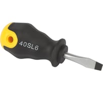 Шлицевая отвертка ЭРА SL6x40 мм, двухкомпонентная рукоятка Б0055864