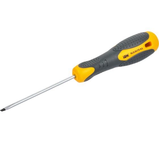 Отвертка IEK Arma2l 3 SL3,0x75 k1 A2L3-SC10-K1-SL-30-075