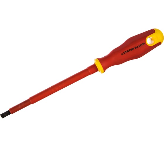 Диэлектрическая отвертка до 1000Вт STAYER SL 6,5 х 150 мм 25141-06-15_z01