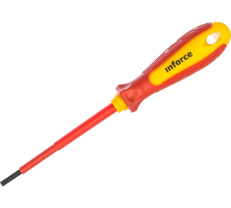 Диэлектрическая шлицевая отвертка Inforce VDE Pro SL4x100мм 06-09-33