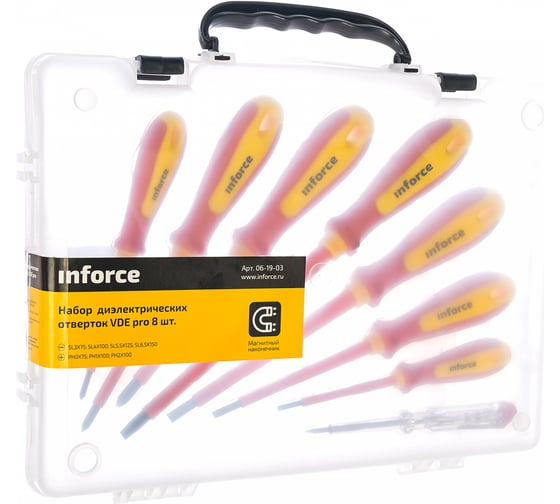 Набор диэлектрических отверток Inforce VDE pro 8 шт 06-19-03