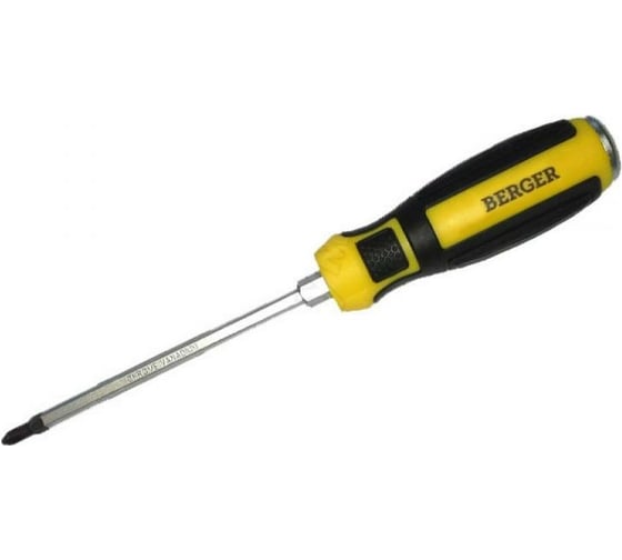 Ударная крестовая отвертка с шестигранником PH1*100мм Berger BG BG1037