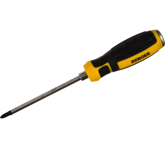 Ударная крестовая отвертка с шестигранником PH2*125мм Berger BG BG1038 1