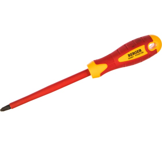 Диэлектрическая крестовая отвертка PH3*150мм, до 1000V Berger BG BG1058 1