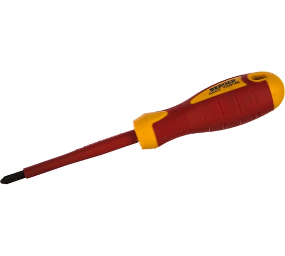 Диэлектрическая крестовая отвертка PZ2*100мм, до 1000V Berger BG BG1060 1