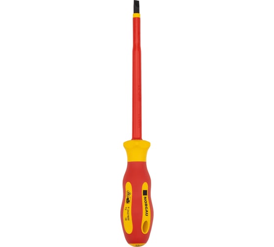 Шлицевая диэлектрическая отвертка NORGAU 6,5x150 мм, тип N171-6,5x150 067062265