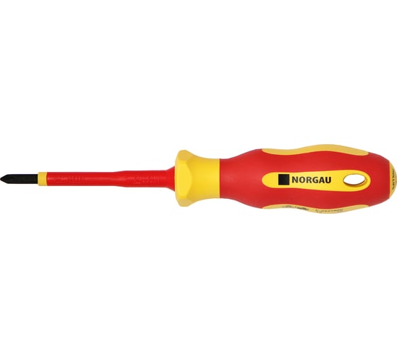 Крестовая диэлектрическая отвертка NORGAU PH1x80 мм, тип N171-PH1x80 067073210