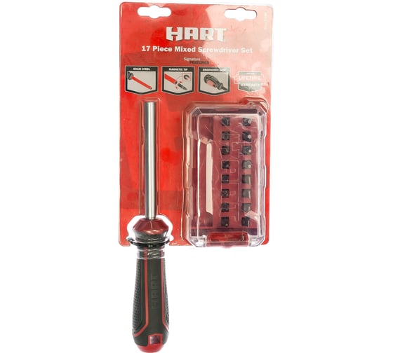 Набор бит Hart 17 шт с рукояткой HSD17PCS 5132003140