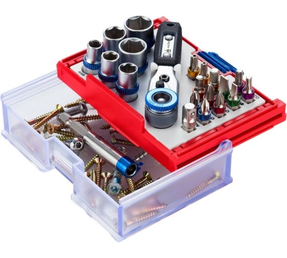 Набор вставок бит 1/4, TORX, HEX, PZ, PH, SLOT, 20 предметов МАСТАК 058-10020C