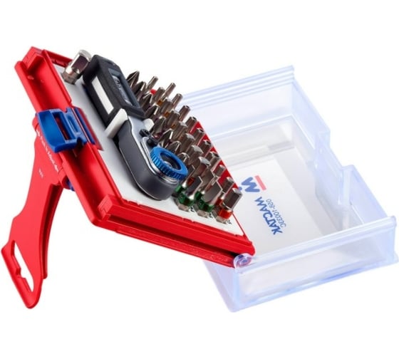 Набор вставок бит 1/4, TORX, HEX, PZ, PH, SLOT, 33 предмета МАСТАК 058-10033C