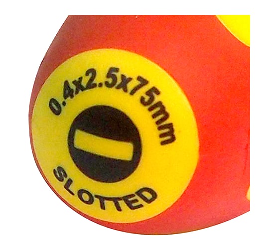 Диэлектрическая отвертка  SL 0.4x2.5х75 мм SHTOK 09310