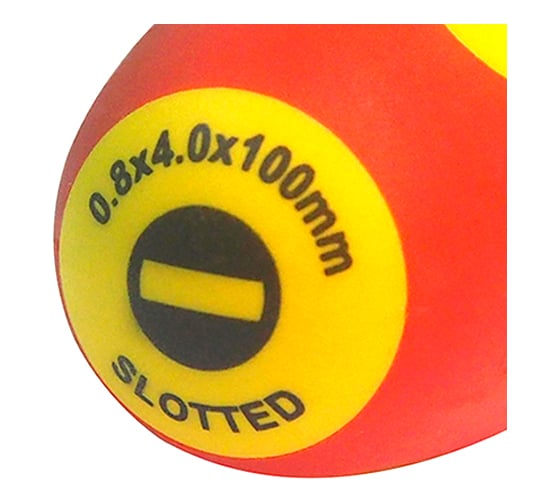 Диэлектрическая отвертка SL 0.8х4х100 мм SHTOK 09312