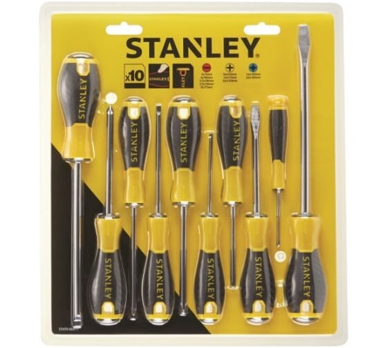 Набор из 10-ти отверток Stanley ESSENTIAL STHT0-60211