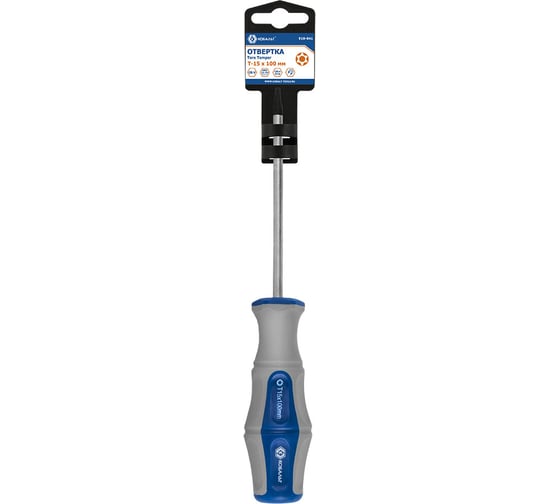 Отвертка с подвесом Torx Tamper-15х100 мм КОБАЛЬТ Ultra Grip CR-V 910-041