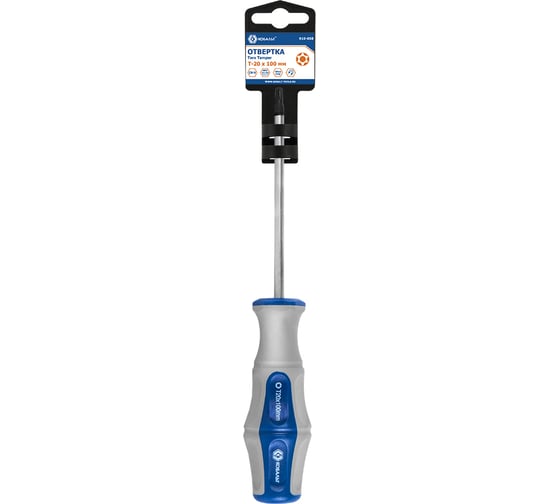 Отвертка с подвесом Torx Tamper-20х100 мм КОБАЛЬТ Ultra Grip CR-V 910-058