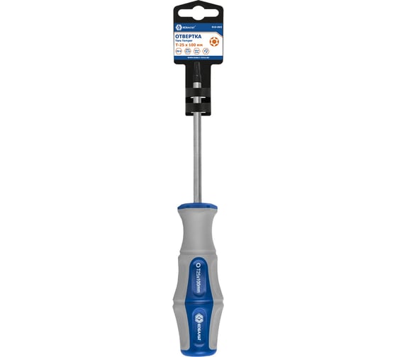 Отвертка с подвесом Torx Tamper-25х100 мм КОБАЛЬТ Ultra Grip CR-V 910-065