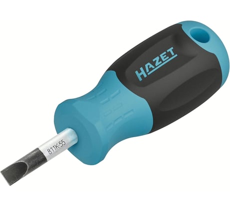 Отвертка короткая HAZET 1 х 5,5мм, прямой шлиц 811K-55