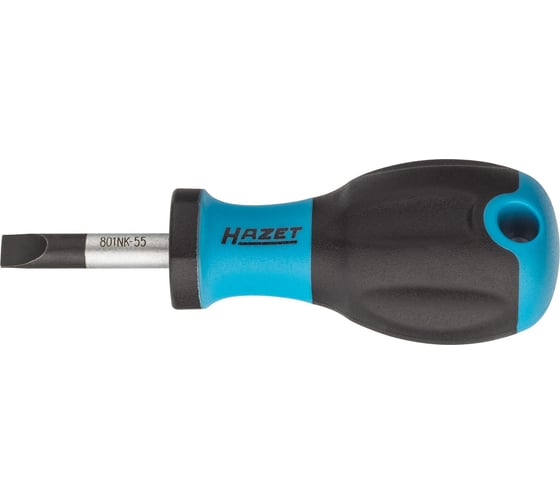 Отвертка короткая HAZET 1 х 5,5мм, прямой шлиц 811K-55 811К-55 1
