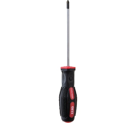 Отвертка Универсал, CrV сталь, прорезиненная ручка, РZ0, 3х75 мм FIT IT Профи 55150