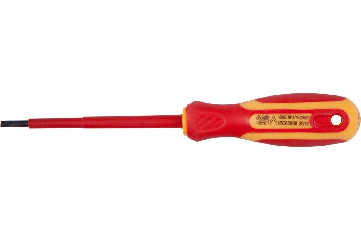 Диэлектрическая отвертка PQTools SL1.0x5.5x125 мм, двухкомпонентная ...