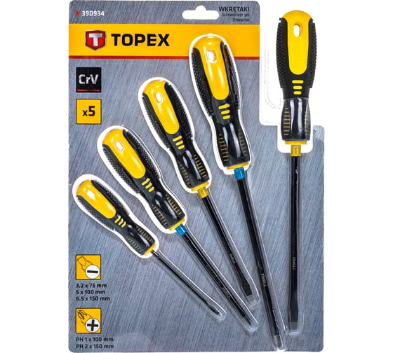 Набор отверток 5 шт. TOPEX 39D934 1