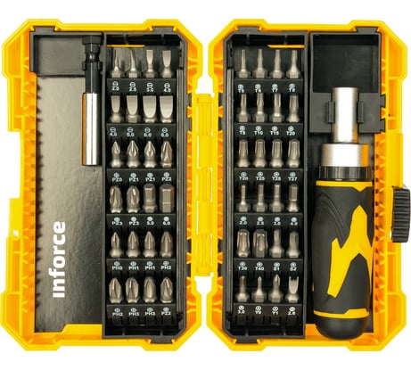 Набор бит для точных работ с держателем (49 предметов) Inforce 06-09-39