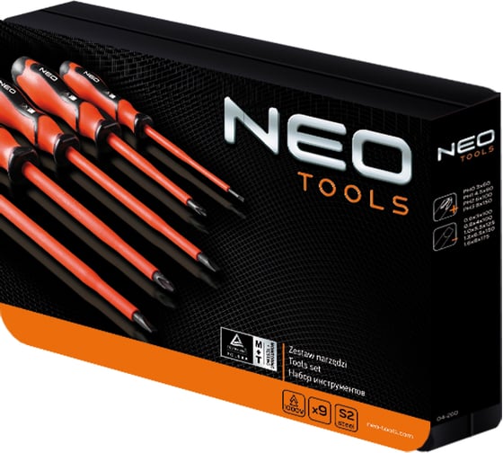 Набор отверток NEO Tools 1000 В, 9 шт. 04-260