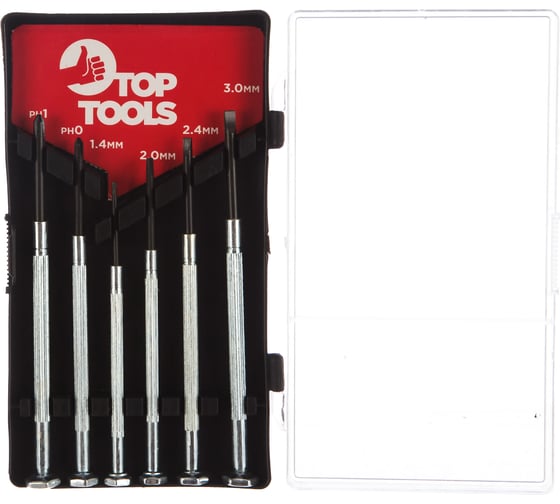 Набор прецизионных отверток, 6 шт. Top Tools 39D193