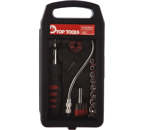 Набор насадок и сменных головок с держателем Top Tools 22шт. 39D185