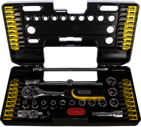 Набор насадок с держателем, 57 шт. TOPEX 39D345
