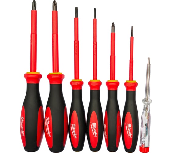 Набор отверток VDE №2 7шт Milwaukee 4932464067 1