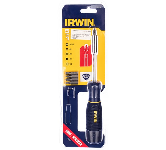 Магнитная отвертка с 5 сменными вставками Irwin 2013287