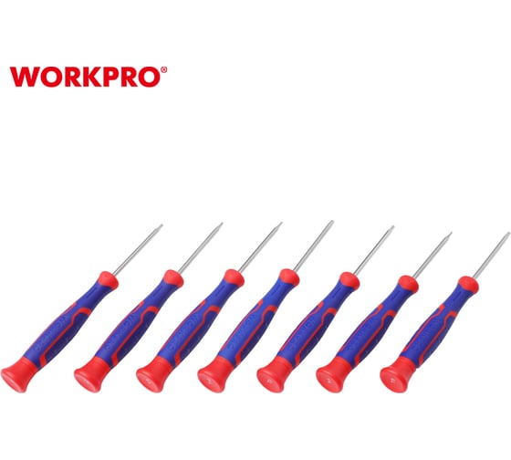 Набор прецизионных отверток TORX WORKPRO CR-V, 7 шт. WP200510