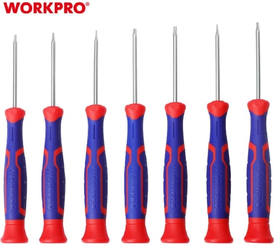 Набор прецизионных отверток TORX WORKPRO CR-V, 7 шт. WP200510