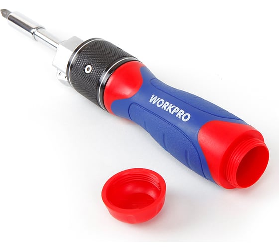 Отвертка WORKPRO 2X DRIVE с трещоткой, 28 предметов WP221053
