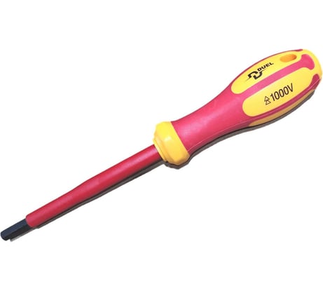 Диэлектрическая отвёртка DUEL 1000 В, HEX шлиц 5 мм, 80 мм, длина 180 мм DE06-050-080