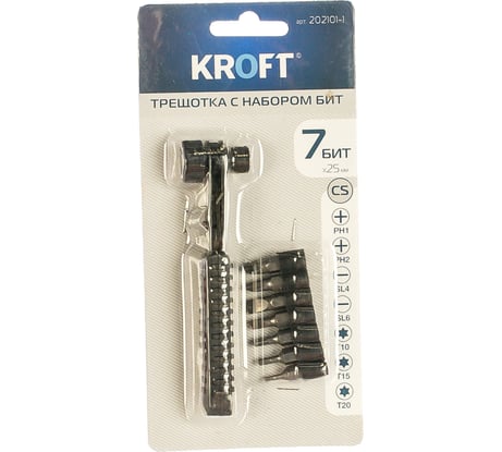 Отвертка с набором бит 7 предметов Kroft 202101-1
