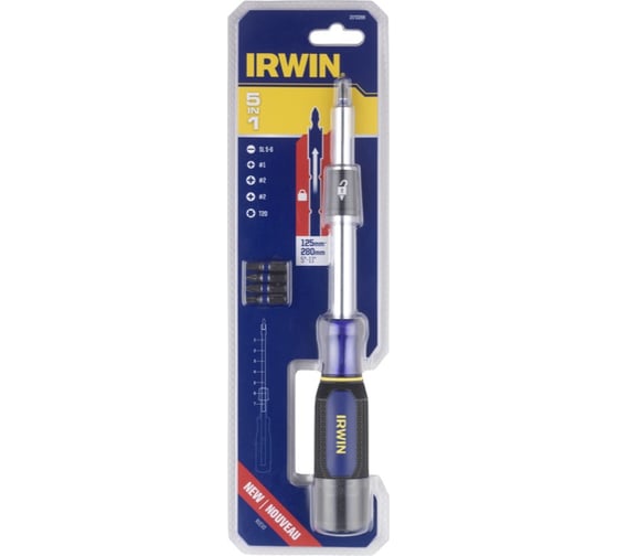 Отвертка с удлинителем и 5 сменными вставками Irwin 2013286